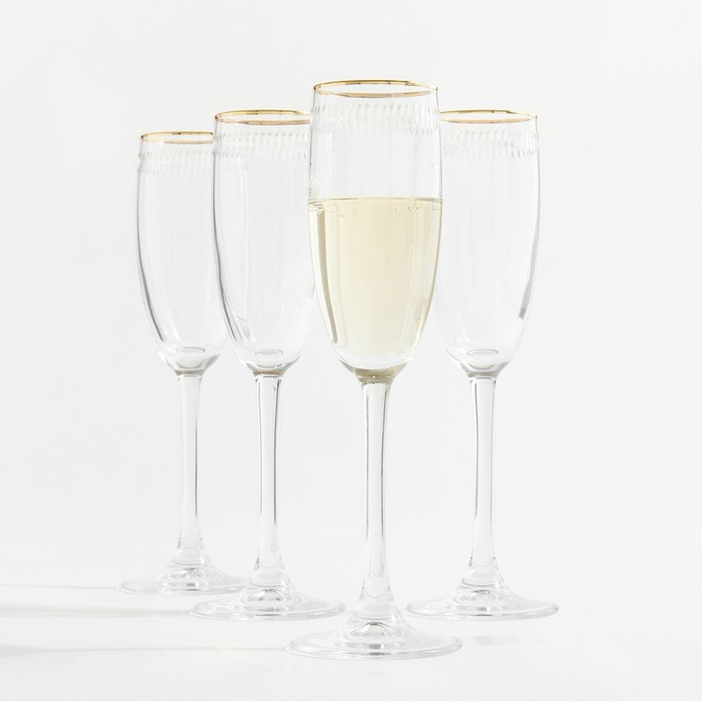 Pottery Barn Champagne Flutes - Set of 4